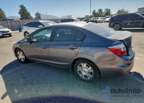 2012 Honda Civic Hybrid from USA, damaged, VIN JHMFB4F23CS009660